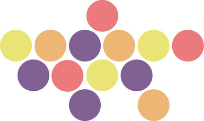 Retro color dot circle pattern