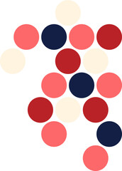 Retro color dot circle pattern