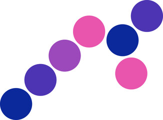 Retro color dot circle pattern