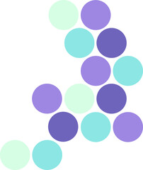 Retro color dot circle pattern