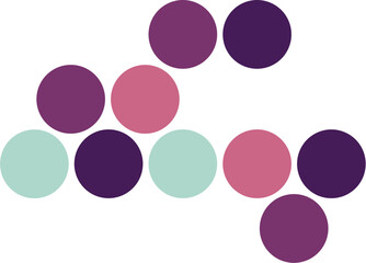 Retro color dot circle pattern