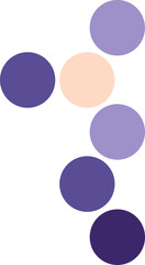 Retro color dot circle pattern