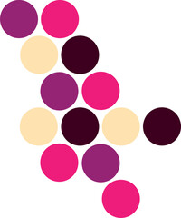Retro color dot circle pattern