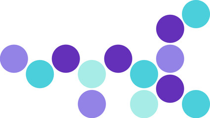 Retro color dot circle pattern