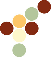 Retro color dot circle pattern