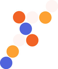Retro color dot circle pattern