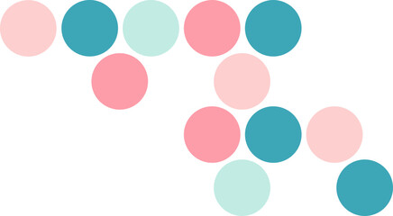 Retro color dot circle pattern
