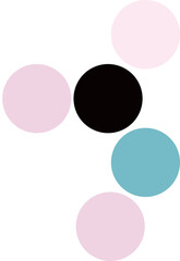 Retro color dot circle pattern