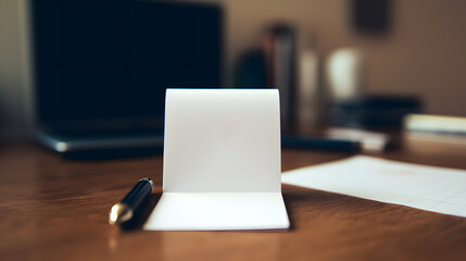 small note on a table with pen