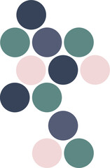 Retro color dot circle pattern