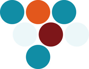 Retro color dot circle pattern
