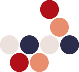 Retro color dot circle pattern