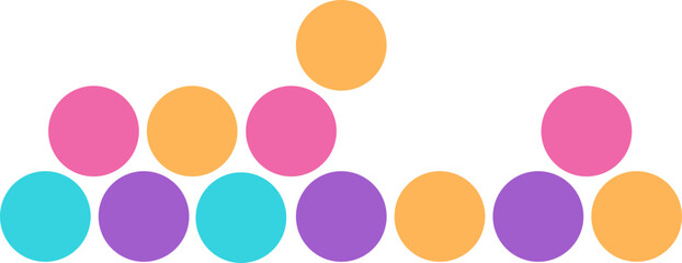 Retro color dot circle pattern