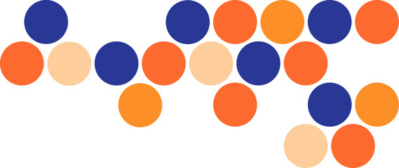 Retro color dot circle pattern