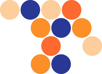 Retro color dot circle pattern