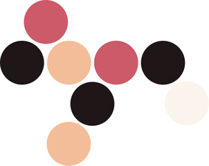 Retro color dot circle pattern