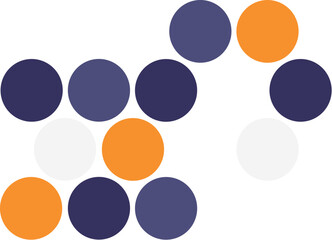 Retro color dot circle pattern