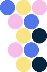 Retro color dot circle pattern