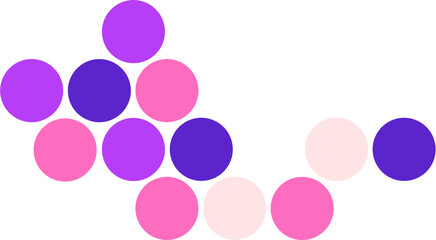 Retro color dot circle pattern