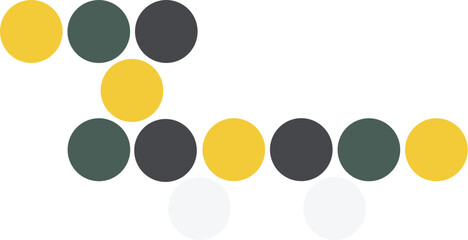 Retro color dot circle pattern