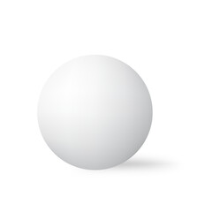 White sphere with shadow. Ball. Vector illustration