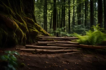 Gartenposter footpath in the forest © Saad