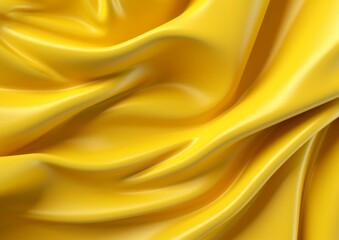 Obraz premium Abstract yellow wave fabric liquid background texture