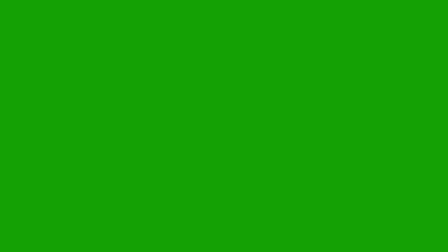 Cartoon Christmas Elements Explode on Green Screen Background Animation 4K Stock Footage