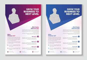 Corporate business multipurpose flyer design template

