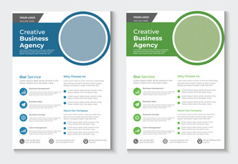 Corporate business multipurpose flyer design template
 - obrazy, fototapety, plakaty