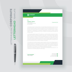 Obraz premium Clean and professional company business letterhead template design
