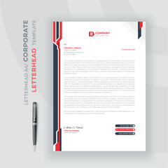 modern business letterhead in abstract design