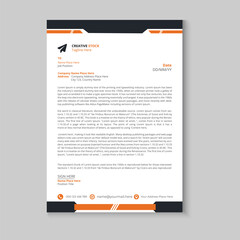 Modern and clean business letterhead template
