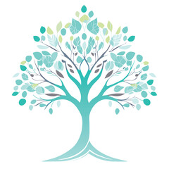 Obraz premium color vector illustration of spring tree