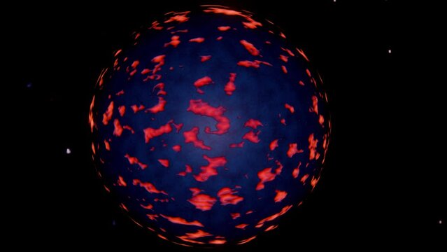 3d animation 55 Cancri e or 55 Cnc e, or Janssen is an exoplanet in the orbit of its Sun