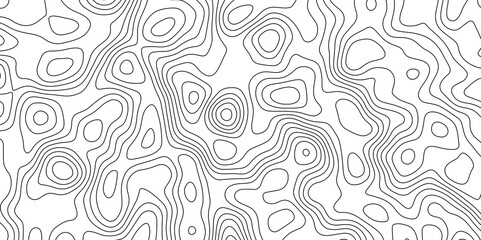 Topographic map background geographic line map with elevation assignments. Modern design with White background with topographic wavy pattern design.paper texture Imitation of a geographical map shades
