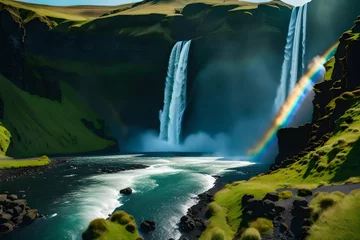 Foto op Canvas waterfall in yosemite © Saad