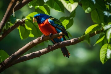 Fototapeta premium red and yellow macaw