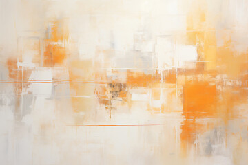 Orange abstract oil painting background image. Generative AI Art.