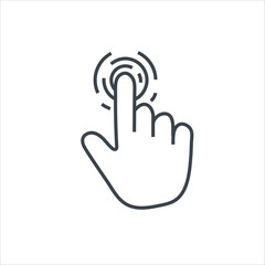 Fototapeta premium Click hand icon concept design stock illustration