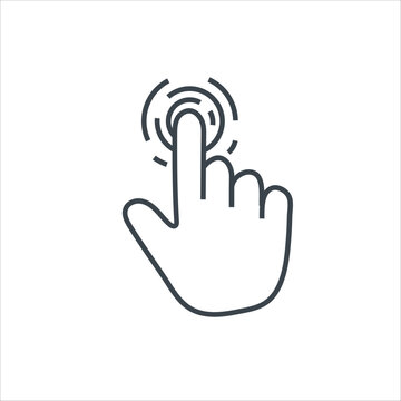 Click hand icon concept design stock illustration
