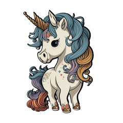 Unicorn horse animal cute illustration cartoon vector modern kids