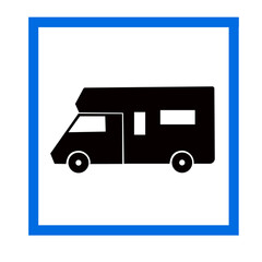 Panneau routier français : Station de vidange pour camping-cars