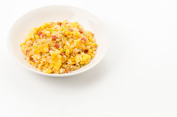 玉子とランチョンミートの炒飯