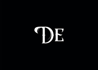 DE  initial logo design and monogram logo