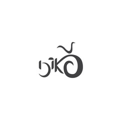 Bike Logo, Letter Of Bike, Vector Design.