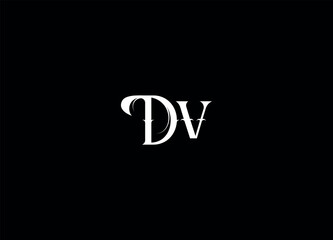 DV  initial logo design and monogram logo