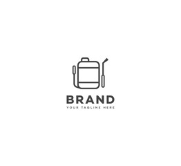 Backpack sprayer logo design template elements. Vector illustration. New Modern logo.