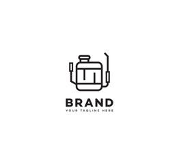 Fototapeta premium Backpack sprayer logo design template elements. Vector illustration. New Modern logo.