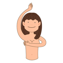 Fototapeta premium self breast cancer screening concept